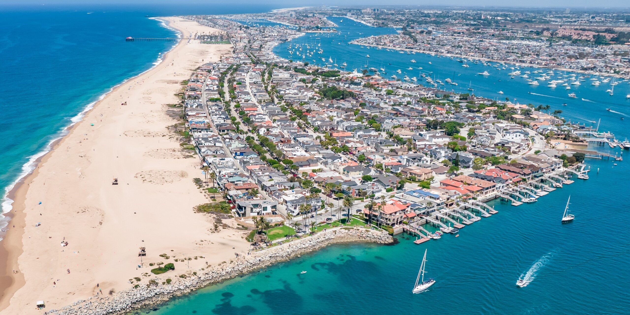 Newport Beach harbor peninsula